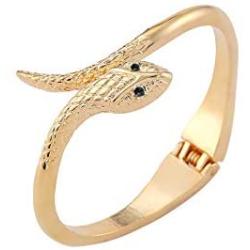 Gold color snake shape bangle high fashion bracelet jewelry