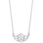 Boma Jewelry Sterling Silver Open Lotus Flower Blossom Necklace, 18 Inches