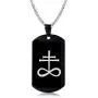 XUANPAI Stainless Steel Satan Satanic Leviathan Cross Sigil of Lucifer Dog Tag Pendant Necklace,Religions Jewelry XUANPAI Stainless Steel Satan Satanic Leviathan Cross Sigil of Lucifer Dog Tag Pendant Necklace,Religions Jewelry