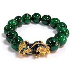 3 Pcs Handmade Feng Shui Pi Xiu Coloful Stone Beads Adjustable Stretch Bracelets Set Attract Wealth and Good Luck Brave Prosperity Jewelry for Women Men(10mm-12mm-14mm)
