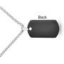 Bling Jewelry Personalized Plain Simple Basic Mens Engravable Black Dog Tag Pendant Necklace for Men Stainless Steel 24 Inch Chain