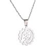 Stainless Steel Wisdom Adinkra Symbols Meanings Pendant Necklace Adinkra Gye Nyame Jewelry