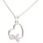 Sterling Silver Heart''Never Give up - You are Loved'' Cancer Survivor and Awareness Ribbon Necklace
