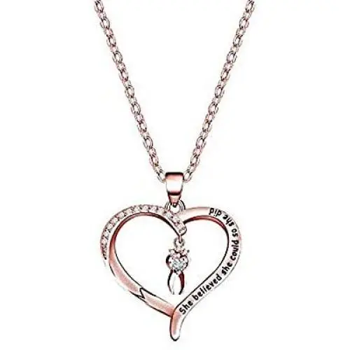 TIIMG Dental Necklace She Believed She Could So She Did Tooth Pendant Necklace Medical Jewelry Gift for Dentist TIIMG Dental Necklace She Believed She Could So She Did Tooth Pendant Necklace Medical Jewelry Gift for Dentist