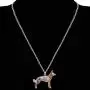 DUOWEI Floral Belgian Malinois Dog Pendant Necklace Alloy Enamel Rhinestone Pets Jewelry Gifts for Women Teens Girls