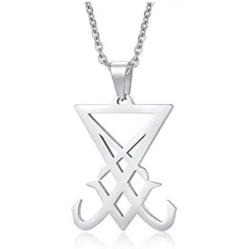 XUANPAI Unisex Stainless Steel Church of Satan Satanic Leviathan Cross Pendant Necklace,Religions Jewelry XUANPAI Unisex Stainless Steel Church of Satan Satanic Leviathan Cross Pendant Necklace,Religions Jewelry
