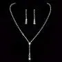 Yean Bride Silver Bridal Necklace Earrings Set Crystal Wedding Jewelry Set Rhinestone Choker Necklaces for Women and Girls Yean Bride Silver Bridal Necklace Earrings Set Crystal Wedding Jewelry Set Rhinestone Choker Necklaces for Women and Girls