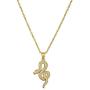 cmoonry 14K Gold Plated Snake Necklace for Women Girl Gothic Serpent Pendant Necklace Female CZ Party Jewelry