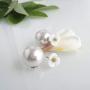 Hiqmic 925 Sterling Silver Fashion Flower Pearl Ear Stud Earrings White Gold Plated Jewelry Gifts for Women_WK90159