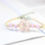 The Woos 9 Pcs Cute Handmade Friendship Bracelets Natural Dried Flower Dandelion Beaded Bracelet Adjustable Braided String Glass Ball Pendant Rope Bohemian Bracelets Bangles for Women Girls Jewelry