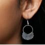 Al&Tiffy RBG Dissent Collar Earrings for Women and Girls,small silver Dangle Drop Earrings with Charms for Fans of RBG,Unique hypoallergenic ruth bader ginsburgDangling Gifts and Jewelry(Silver)