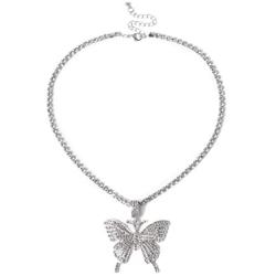 GVUSMIL Large Butterfly Y Pendant Necklaces Dainty Chain Necklace Fashion Jewelry Women Girls Gift for Her