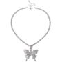 GVUSMIL Large Butterfly Y Pendant Necklaces Dainty Chain Necklace Fashion Jewelry Women Girls Gift for Her