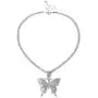 GVUSMIL Large Butterfly Y Pendant Necklaces Dainty Chain Necklace Fashion Jewelry Women Girls Gift for Her