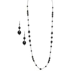 LaRaso & Co (Choose Color) Long Necklace and Earring Crystal Bead Czech Glass Jewelry Set for Women