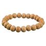 CMEI 8MM Beads Genuine Himalayan Sandalwood Tibetan Meditation Prayer Bracelet Healing Beads Yoga Bracelet Women Men Unisex (Sandalwood)