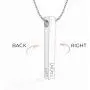 Oak&Luna Personalized Custom Pillar Bar Necklace -3D Engraved 4 Sides- Sterling Silver 925 Jewelry Gift for Her- Mother Day Pendant Oak&Luna Personalized Custom Pillar Bar Necklace -3D Engraved 4 Sides- Sterling Silver 925 Jewelry Gift for Her- Mother Day Pendant