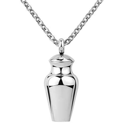 CLY Jewelry Urn Necklace for Ashes No Longer by My Side Cremation Pendant Necklace Memorial Keepsake for Women