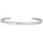 Tally Puppy Breathe Bracelet Engraved Mantra Bangle Cuff Bracelet Inspirational Bracelets for Women, Best Friend, Silver Color or Rose Gold, Gift For Teen, Girls