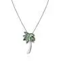 GemStar USA Sterling Silver Abalone or Simulated Turquoise Polished Palm Tree Slide Pendant Necklace GemStar USA Sterling Silver Abalone or Simulated Turquoise Polished Palm Tree Slide Pendant Necklace