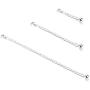 Sllaiss 3 Pieces 925 Sterling Silver Pendant Necklace Bracelet Anklet Chain Extenders for Necklace Lobster Claw Clasps Adjustable Length 1'' 2'' 4''