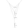 S925 Sterling Silver Multilayer Layered Connected Long Y Pendant Necklace for Women