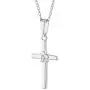 925 Sterling Silver CZ Flower Religious Cross Pendant Necklace Girls Kids 16'' 925 Sterling Silver CZ Flower Religious Cross Pendant Necklace Girls Kids 16''