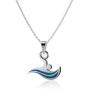 Dayna Designs Swimming Pendant Necklace - Enamel - Sterling Silver Jewelry Small for Women/Girls