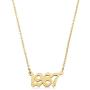 Ovian Birth Year Number Necklace for Women 18K Gold Plated Stainless Steel Birthday Pendant Necklace Memorable Anniversary Jewelry for Girls