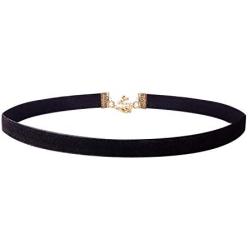 Jane Stone Choker Black Stretch Gothic Tattoo Henna Necklace Classic Adjustable Velvet 90s Jewelry for Women