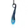 Designer Murano inspired Glass - Aqua blue with gold, yellow, black and red swirls - Twisted Leaf Pendant Necklace Set - Fashion Interchangeable Jewelry - Hypoallergenic - Gift ready