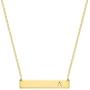 S.J JEWELRY Alphabet 26 A-Z Letter Initial Necklace 14k Gold-Plated Bar Necklace Engraved Name Necklace Personalized Letter Monogram Pendant Necklace for Women Girls