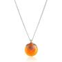 HZMAN Vintage Handmade Tibetan Beeswax Amber Pendant Necklace from Nepal,Yoga Jewelry