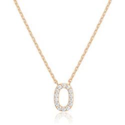 PAVOI 14K Yellow Gold Plated Cubic Zirconia Initial Necklace | Letter Necklaces for Women