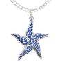 Starfish Necklace – Tribal Nautical Pendant – Cute Silver Charm with Message Card