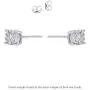 La Joya 1/10-1/6 Carat Total Weight (cttw) Dainty Lab Grown Diamond Stud Earrings for Women And Men - Set In a White Rhodium Plated 925 Sterling Silver Miracle Plate - GH Color VS/SI Clarity