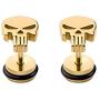 Stainless Steel Punisher Skull Stud Earrings Rock Skeleton Screw Back Earrings for Men Women