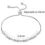 WeimanJewelry Real Gold Plated Adjustable Teardrop and Round Cut CZ Cubic Zirconia Bridal Chain Bracelet for Women