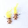 Handmade Ugly Doll Earrings Resin Cool Nostalgic Colorful Hair Babies Pendant Dangle Earring Funny Crazy Cartoons Baby Drop Earrings for Women Girl Punk Exaggerated Creative Jewelry