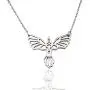 Quan Jewelry Phoenix Pendant Women Necklace, Bird Charm with Motivational Quote Card, Silver-tone - 100% Handmade