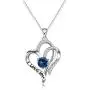 AOBOCO Sterling Silver I Love You Heart Necklace, Romantic Valentines Day Love Jewelry Gifts for Her