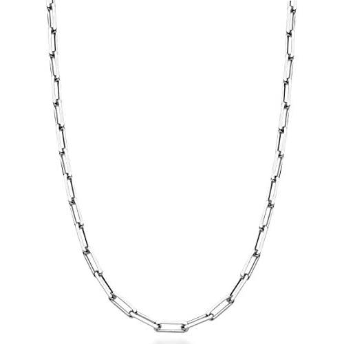 Miabella Solid 925 Sterling Silver Italian 3mm Paperclip Link Chain Necklace for Women Men, 16, 18, 20, 22, 24, 26, 30 Inch Made in Italy
