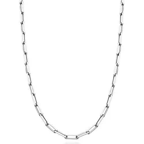 Miabella Solid 925 Sterling Silver Italian 3mm Paperclip Link Chain Necklace for Women Men, 16, 18, 20, 22, 24, 26, 30 Inch Made in Italy Miabella Solid 925 Sterling Silver Italian 3mm Paperclip Link Chain Necklace for Women Men, 16, 18, 20, 22, 24, 26, 30 Inch Made in Italy