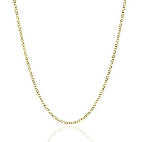 Jewelry Atelier Gold Chain Necklace Collection - 14K Solid Yellow Gold Filled Miami Cuban Curb Link Chain Necklaces for Women and Men with Different Sizes (2.7mm, 3.6mm, 4.5mm, or 5.5mm)