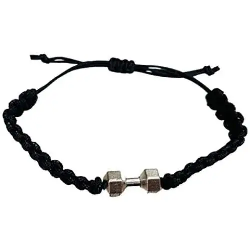 Fitness Bracelet, Motivational Dumbbell Charm Adjustable Bracelet for Men & Women, Exercises Weightlifting, Sports Fitness, Personal Trainer Gift Fitness Bracelet, Motivational Dumbbell Charm Adjustable Bracelet for Men & Women, Exercises Weightlifting, Sports Fitness, Personal Trainer Gift