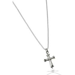 Beloved Child Goods Sterling Silver Cross Necklace with Chain for Toddlers (14'') & GirlsTeens (16'') Makes an Ideal Christening, First Communion, Confirmation and Will be a Treasured Keepsake.