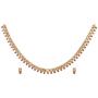 Tarinika Ananya Nakshatra CZ Gold-Plated Indian Jewelry Set with Long Necklace and Earrings - White Red Green