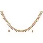 Tarinika Ananya Nakshatra CZ Gold-Plated Indian Jewelry Set with Long Necklace and Earrings - White Red