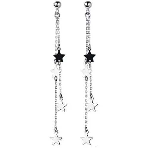 Tassel Star Threader Chain S925 Sterling Silver Long Dangle Drop Earrings for Women Girls Elegant Cute Ball Stud Dangling Hanging Fashion Lucky Star Lightweight Hypoallergenic Jewelry Gifts Birthday Tassel Star Threader Chain S925 Sterling Silver Long Dangle Drop Earrings for Women Girls Elegant Cute Ball Stud Dangling Hanging Fashion Lucky Star Lightweight Hypoallergenic Jewelry Gifts Birthday