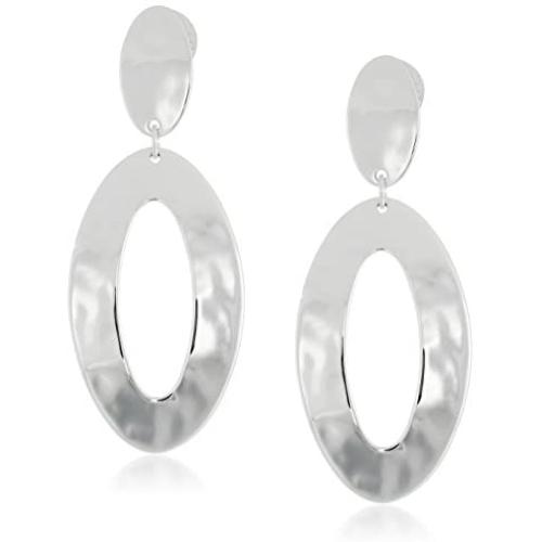 Robert Lee Morris Soho Silver Open Oval Drop Earrings